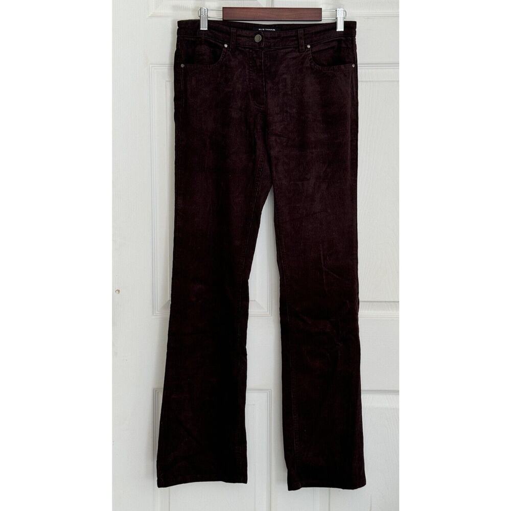 ELIE TAHARI Chocolate Brown Corduroy Casual Full Length Straight Leg Pants Sz 6